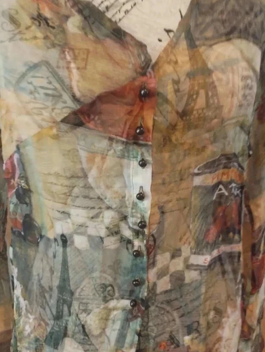 Camisa de voile transparente, 100% seda, Aventure des toiles T40 – photo 9